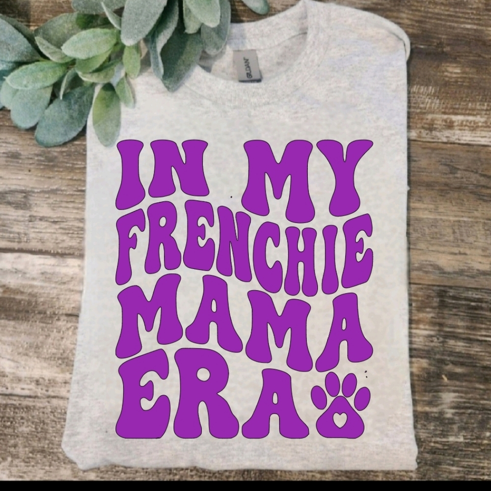 Frenchie mama shirt cute dog mama popular trending retro frenchie mama purple